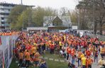 Kibice Jagiellonii Białystok przed meczem z Realem Betis 17.04.2025