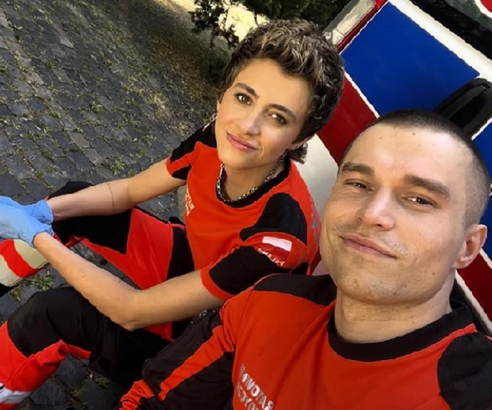 Na sygnale poza planem. Klaudia Janas (Karolina), Mateusz Dymidziuk
