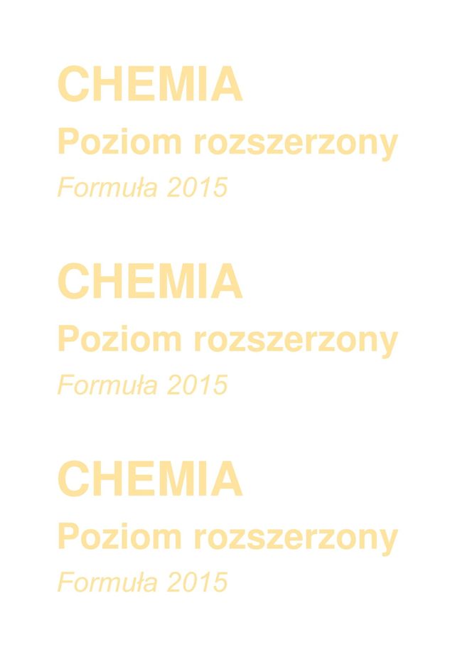 Matura 2025 chemia rozszerzona - arkusz CKE 16.05.2025 - Formuła 2015