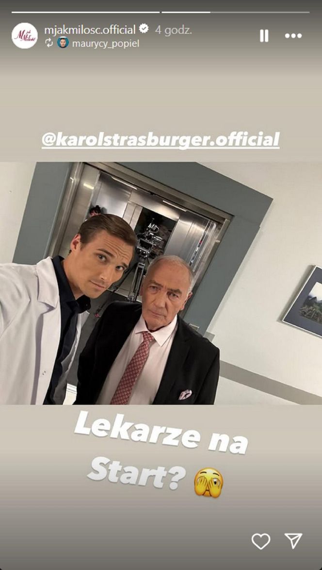 M jak miłość na planie. Olek (Maurycy Popiel), Jerzy Argasiński (Karol Strasburger)