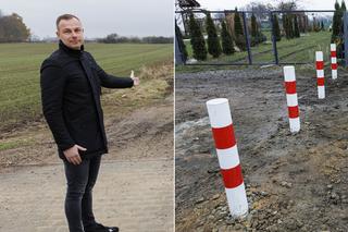 Słupki stanęły na drodze do budowy domu! Burmistrz Kątów Wrocławskich blokuje dojazd  