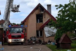 Pożar i wybuch pod Olsztynem. Poparzona kobieta w szpitalu