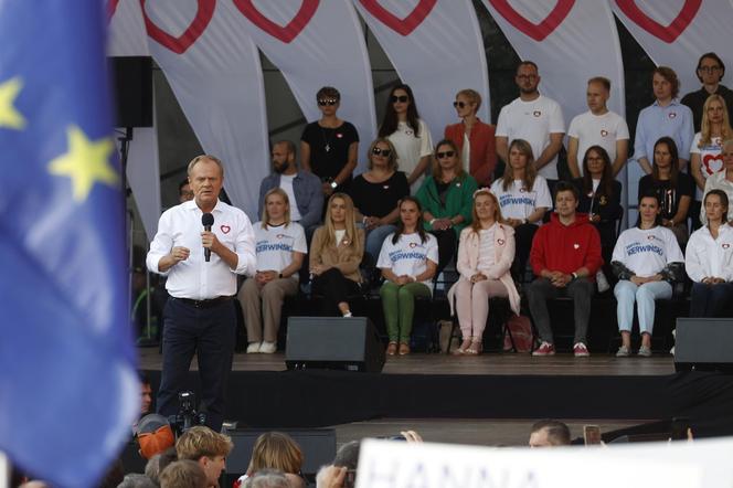 Wiec Donalda Tuska w Warszawie