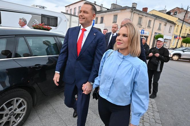 Karol Nawrocki na zorganizowanej przez telewizję Republika debacie przedwyborczej w Końskich